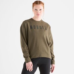 Women's NOBULL Crew Sweatshirt Army Green Size Medium